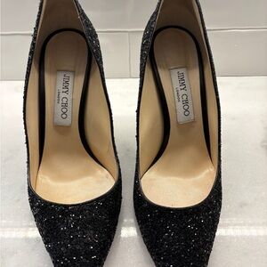 Jimmy Choo Sparkling Black Heels